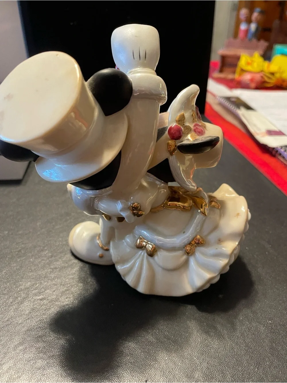 Mickey & Minnie Ceramic Couple Figurine - Cream - Disney China